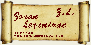 Zoran Ležimirac vizit kartica